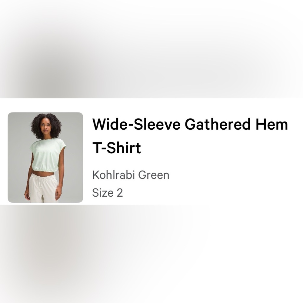 lululemon athletica Kohlrabi Green Wide-Sleeve Tank Top